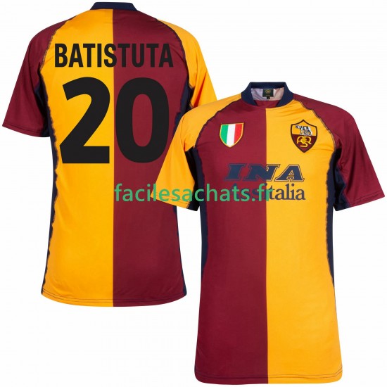 Maillot AS Rome Batistuta 20 Retro 2000 2001 Domicile Homme MC