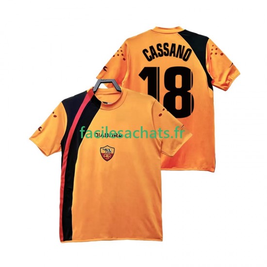 Maillot AS Rome CASSANO 18 Retro 2005 2006 Domicile Homme MC