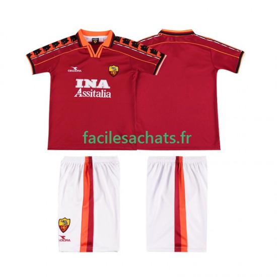 Maillot AS Rome Retro 1998 1999 Domicile Enfant MC