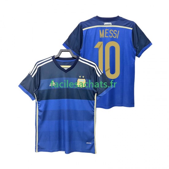 Maillot Argentine Lionel Messi 10 Retro 2014 Extérieur Homme MC