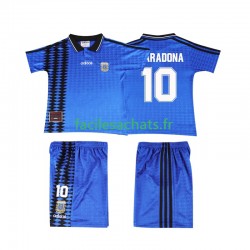 Maillot Argentine MARADONA 10 Retro 1994 Extérieur Enfant MC