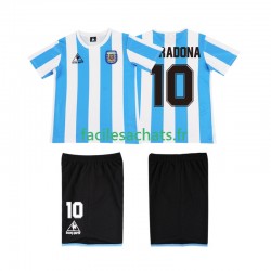 Maillot Argentine MARADONA 10 Retro 1986 Domicile Enfant MC
