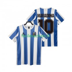 Maillot Argentine MARADONA 10 Retro 1986 Domicile Homme MC