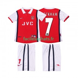 Maillot Arsenal BECKHAM 7 Retro 1998 1999 Domicile Enfant MC
