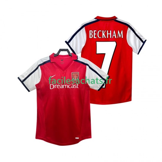 Maillot Arsenal BECKHAM 7 Retro 2001 2002 Domicile Homme MC