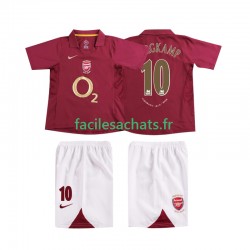 Maillot Arsenal BERGKAMP 10 Retro 2005 2006 Domicile Enfant MC