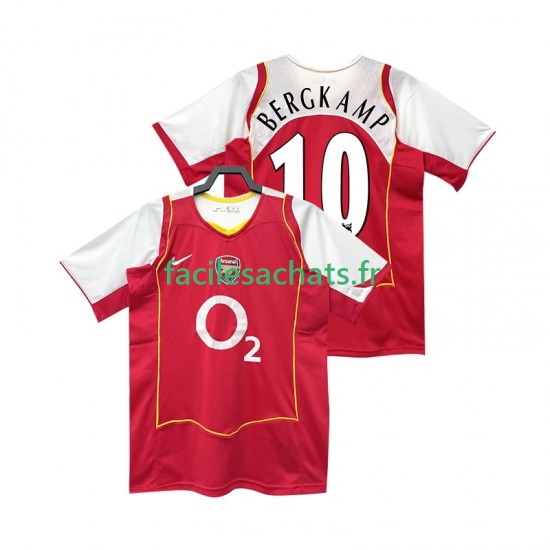 Maillot Arsenal BERGKAMP 10 Retro 2004 2005 Domicile Homme MC