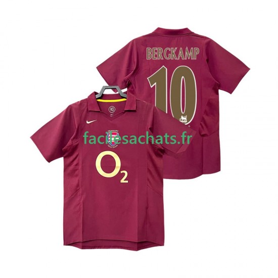 Maillot Arsenal BERGKAMP 10 Retro 2005 2006 Domicile Homme MC