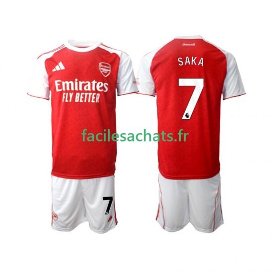 Maillot Arsenal Bukayo Saka 7 2025-2026 Domicile Enfant MC