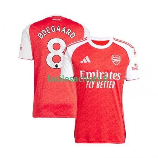 Maillot Arsenal Martin Odegaard 8 2025-2026 Domicile Homme MC