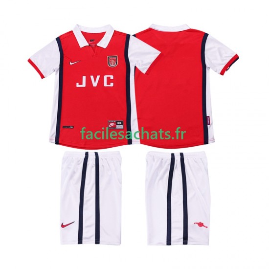 Maillot Arsenal Retro 1998 1999 Domicile Enfant MC