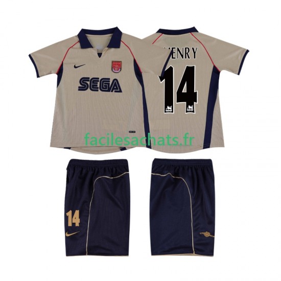 Maillot Arsenal Thierry Henry 14 Retro 2001 2002 Extérieur Enfant MC