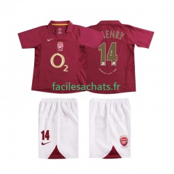 Maillot Arsenal Thierry Henry 14 Retro 2005 2006 Domicile Enfant MC