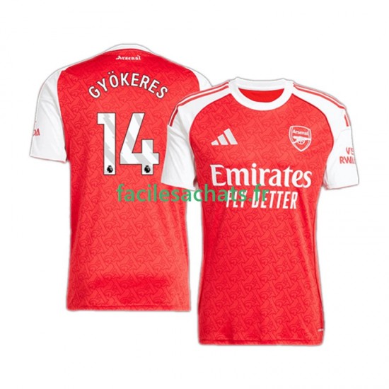 Maillot Arsenal Viktor Gyokeres 14 2025-2026 Domicile Homme MC