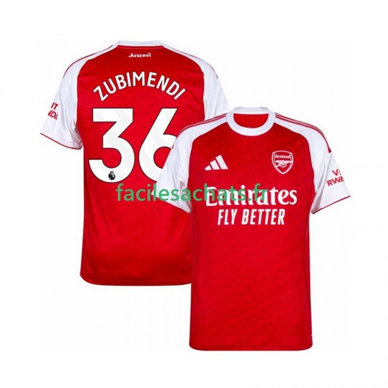 Maillot Arsenal Zubimendi 36 2025-2026 Domicile Homme MC
