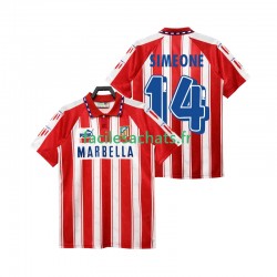 Maillot Atlético Madrid SIMEONE 14 Retro 1994 1995 Domicile Homme MC
