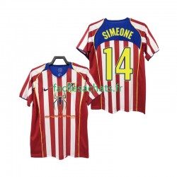 Maillot Atlético Madrid SIMEONE 14 Retro 2004 2005 Domicile Homme MC