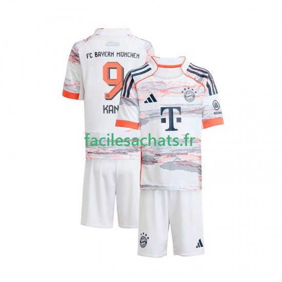 Maillot Bayern Munich Harry Kane 9 2025-2026 Extérieur Enfant MC