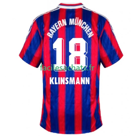 Maillot Bayern Munich Klinsmann 18 Retro 1995 1997 Domicile Homme MC