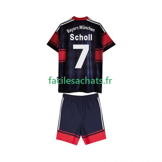 Maillot Bayern Munich Scholl 7 Retro 1997 1999 Domicile Enfant MC