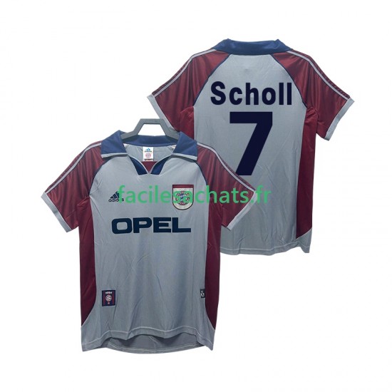 Maillot Bayern Munich Scholl 7 Retro 1998 1999 3ème Homme MC