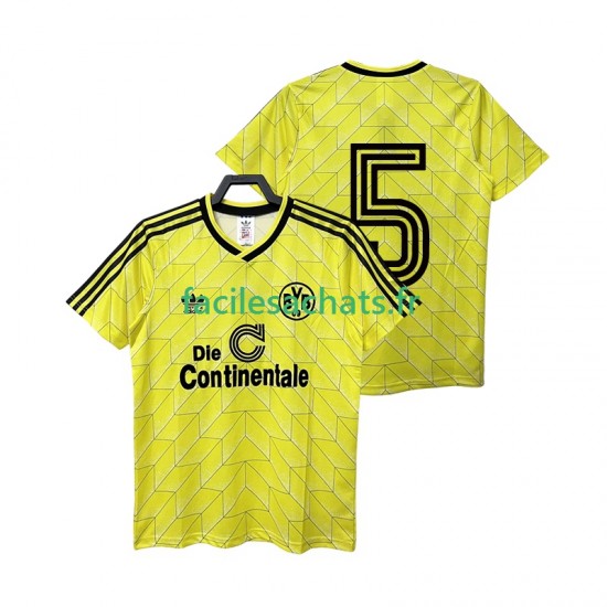 Maillot Borussia Dortmund 5 Retro 1988 1989 Domicile Homme MC