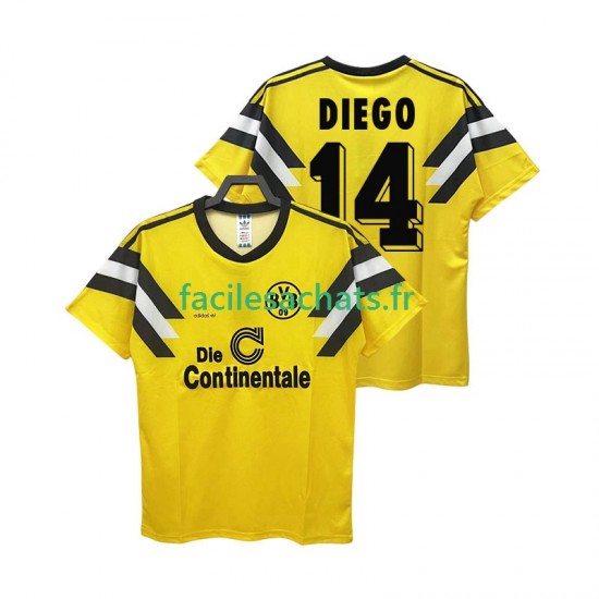 Maillot Borussia Dortmund DIEGO 14 Retro DFB-POKAL 1989 Domicile Homme MC