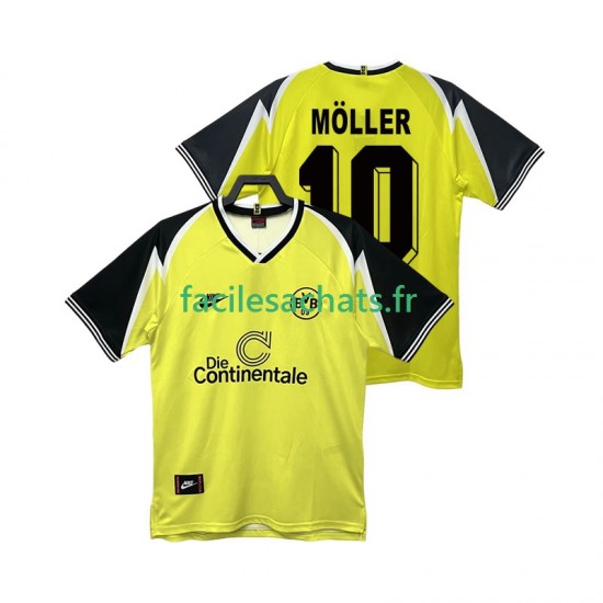 Maillot Borussia Dortmund Moller 10 Retro 1995 1996 Domicile Homme MC