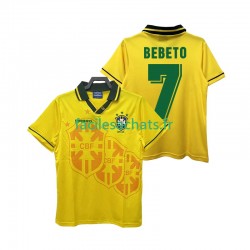 Maillot Brésil BEBETO 7 Retro 1994 Domicile Homme MC