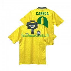 Maillot Brésil CARECA 9 Retro 1991 1993 Domicile Homme MC