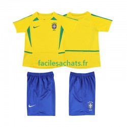 Maillot Brésil Retro 2002 Domicile Enfant MC
