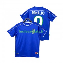 Maillot Brésil Ronaldo 9 Retro 1998 Extérieur Homme MC