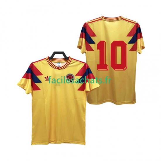 Maillot Colombie 10 Retro 1990 Domicile Homme MC