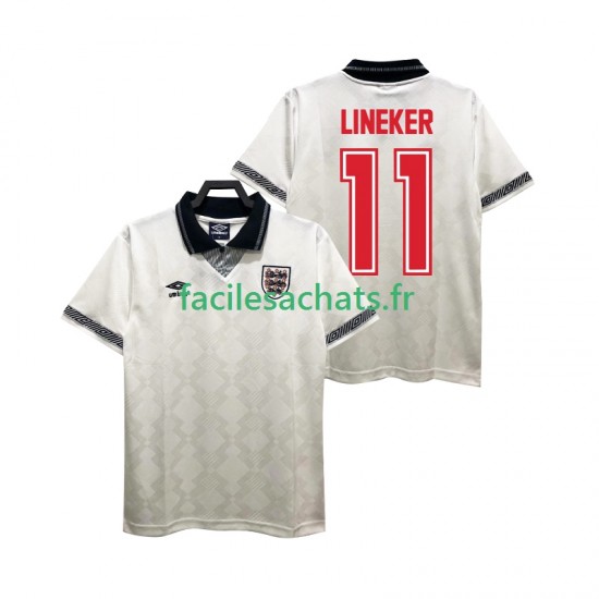 Maillot Angleterre LINEKER 11 Retro 1990 Domicile Homme MC
