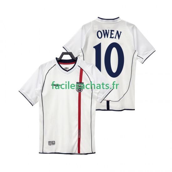 Maillot Angleterre OWEN 10 Retro 2002 Domicile Homme MC