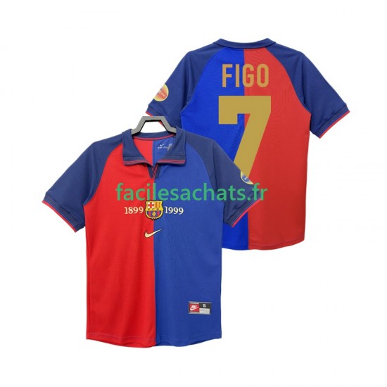 Maillot FC Barcelone FIGO 7 Retro 1990 2000 Domicile Homme MC