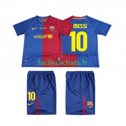 Maillot FC Barcelone Lionel Messi 10 Retro Champions League 2008 2009 Domicile Enfant MC