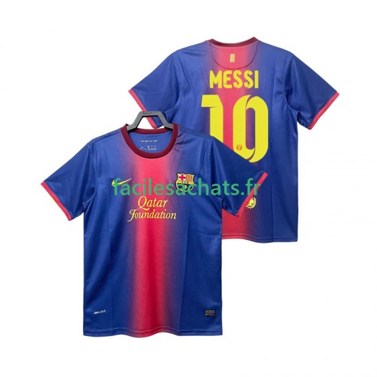 Maillot FC Barcelone Lionel Messi 10 Retro 2012 2013 Domicile Homme MC