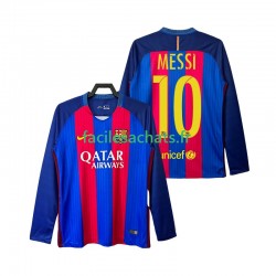 Maillot FC Barcelone Lionel Messi 10 Retro 2016 2017 Domicile Homme ML
