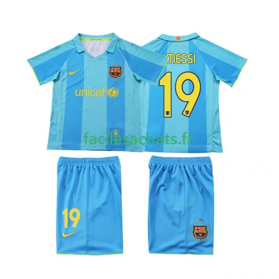 Maillot FC Barcelone Lionel Messi 19 Retro 2007 2008 Extérieur Enfant MC