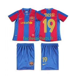 Maillot FC Barcelone Lionel Messi 19 Retro 2007 2008 Domicile Enfant MC