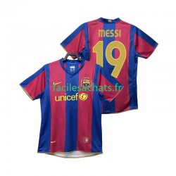 Maillot FC Barcelone Lionel Messi 19 Retro 2007 2008 Domicile Homme MC
