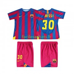 Maillot FC Barcelone Lionel Messi 30 Retro Champions League 2005 2006 Domicile Enfant MC