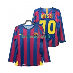 Maillot FC Barcelone Lionel Messi 30 Retro Champions League 2005 2006 Domicile Homme ML
