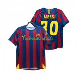 Maillot FC Barcelone Lionel Messi 30 Retro Champions League 2005 2006 Domicile Homme MC