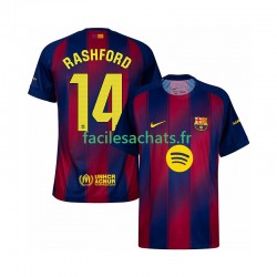 Maillot FC Barcelone Marcus Rashford 14 2025-2026 Domicile Homme MC