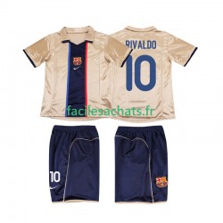 Maillot FC Barcelone RIVALDO 10 Retro 2001 2002 Extérieur Enfant MC