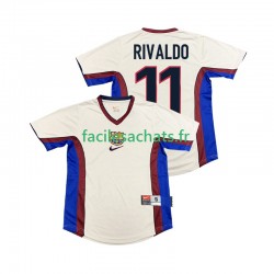 Maillot FC Barcelone RIVALDO 11 Retro 1998 1999 Extérieur Homme MC