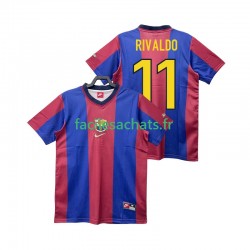 Maillot FC Barcelone RIVALDO 11 Retro 1998 1999 Domicile Homme MC