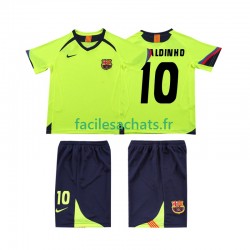Maillot FC Barcelone RONALDINHO 10 Retro 2005 2006 Extérieur Enfant MC